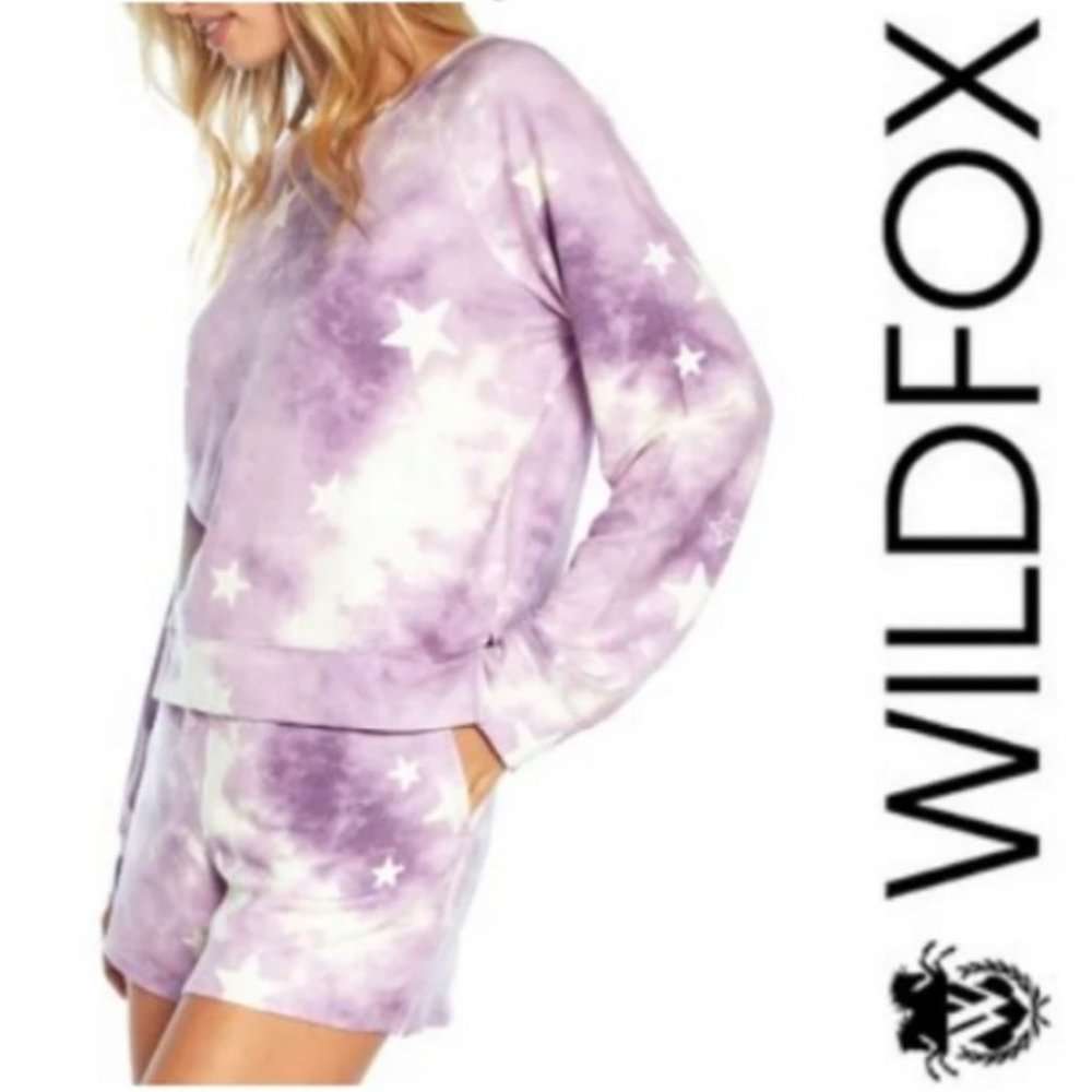 WildFox Sweatshirt & Short Set Lounge Wear/Pajamas Super Soft Small NWT